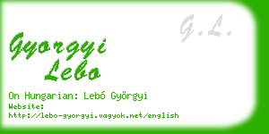 gyorgyi lebo business card